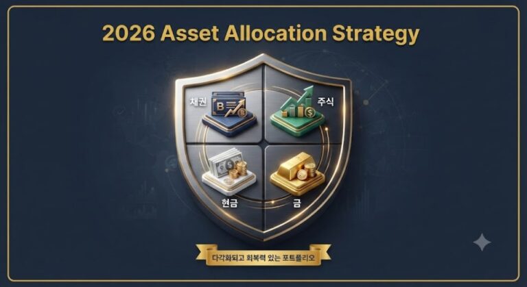2026 재테크 핵심 전략과 고금리 시대 자산배분 포트폴리오를 요약한 인포그래픽