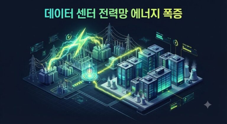 AI 데이터센터 전력 폭증과 전력 설비 관련주 폭등 원인 분석 인포그래픽