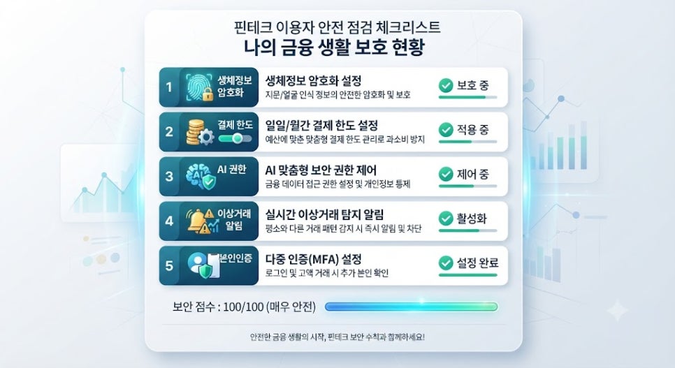 테크 핀테크 이용자 안전 점검 체크리스트 가이드 카드