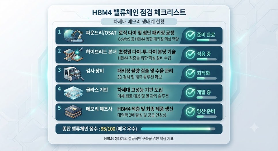 HBM4 및 첨단 패키징 밸류체인 수혜주 체크리스트 가이드 카드