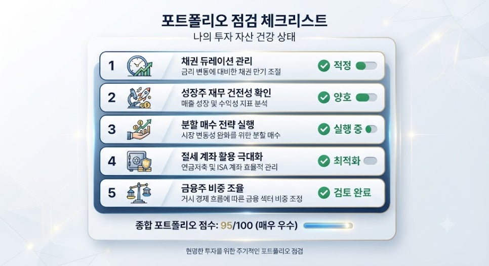 금리 인하 포트폴리오 리밸런싱 최종 점검 체크리스트 가이드 카드