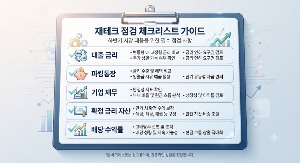 금리 인상 대응 재테크 포트폴리오 리버티 점검 체크리스트 이미지