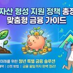 청년 자산 형성 지원 정책 총정리와 맞춤형 금융 가이드 11 청년 자산 형성 지원 정책 총정리와 맞춤형 금융 가이드