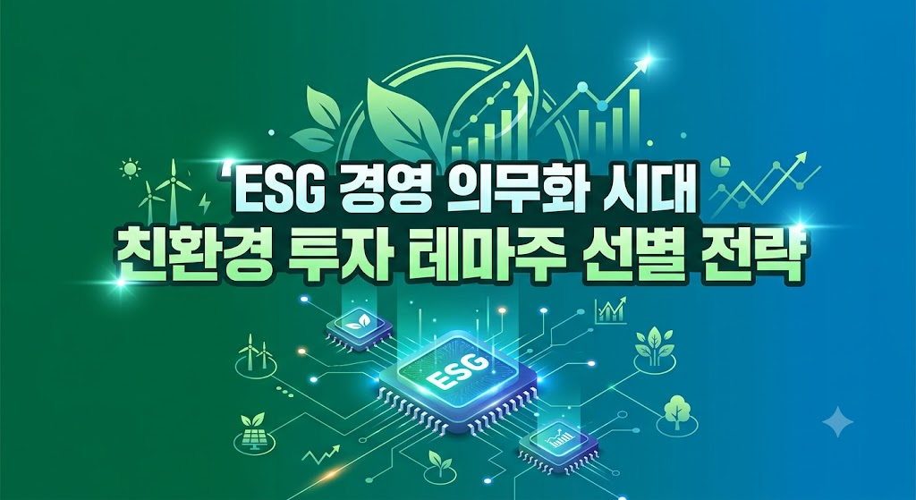 ESG 경영 의무화 시대 친환경 투자 테마주 선별 전략