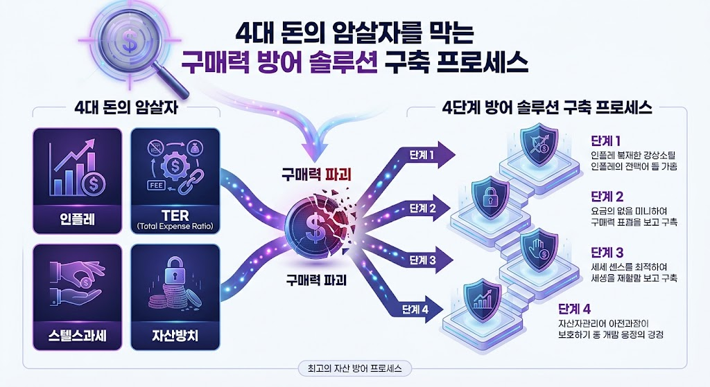 암살자들 검색어가 뜬 지금, 경제를 뒤흔드는 ‘돈의 암살자’는 무엇일까 2 돈의 암살자 인플레이션 및 스텔스 과세의 자산 잠식 전이 구조도