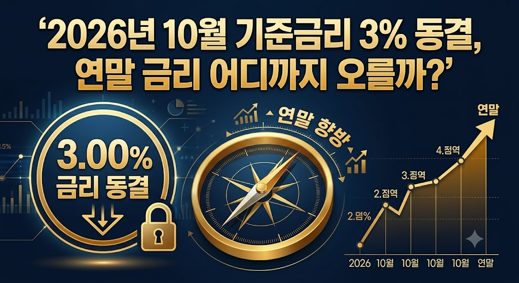 2026년 10월 기준금리 3% 동결 연말 금리 전망