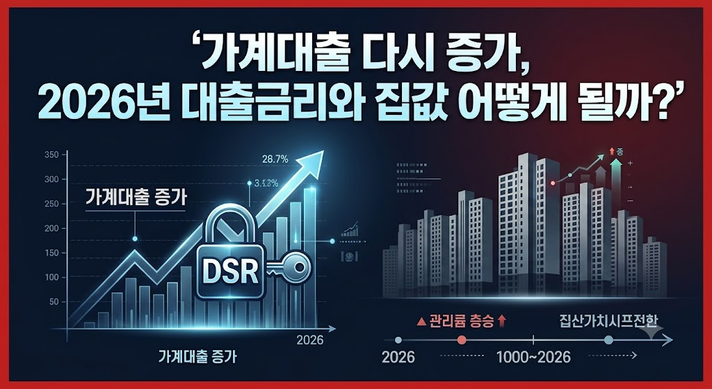 가계대출 다시 증가 2026년 대출금리와 집값 전망