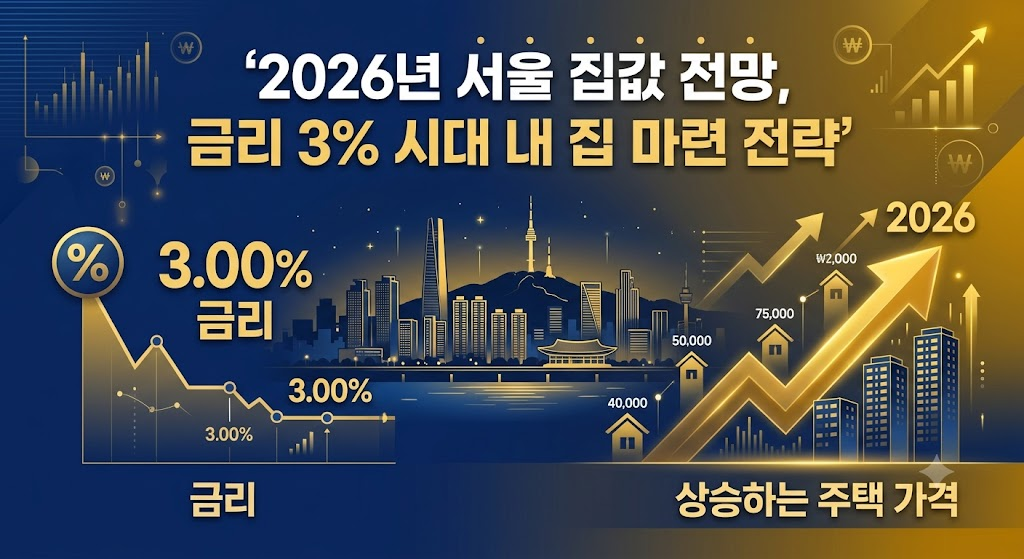 2026년 서울 집값 전망 금리 3프로 시대 내 집 마련 전략