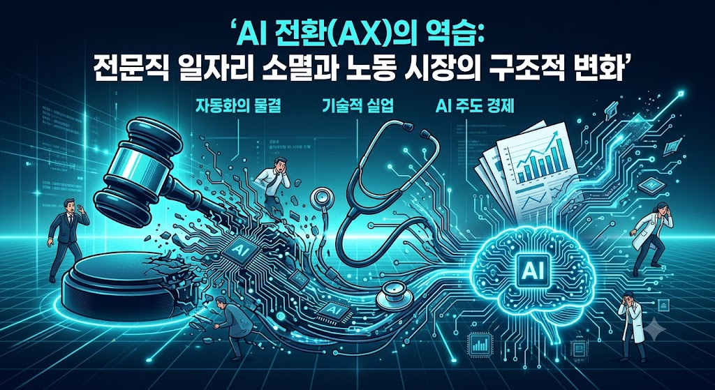 AI 전환(AX)의 역습 전문직 일자리 소멸과 노동 시장의 구조적 변화